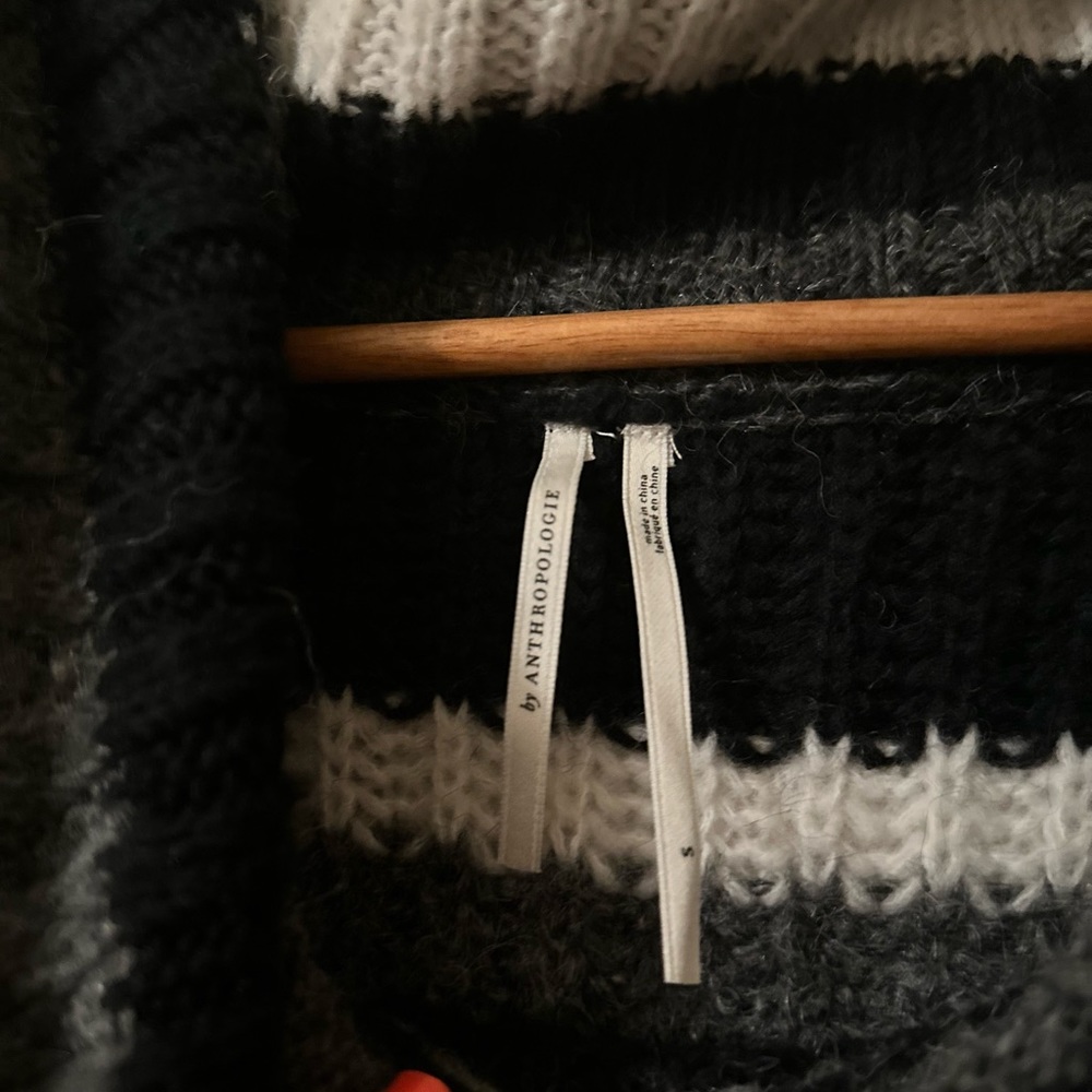 By Anthropologie Striped Turtleneck Sweater Sz Small NWOT - Picture 9 of 9